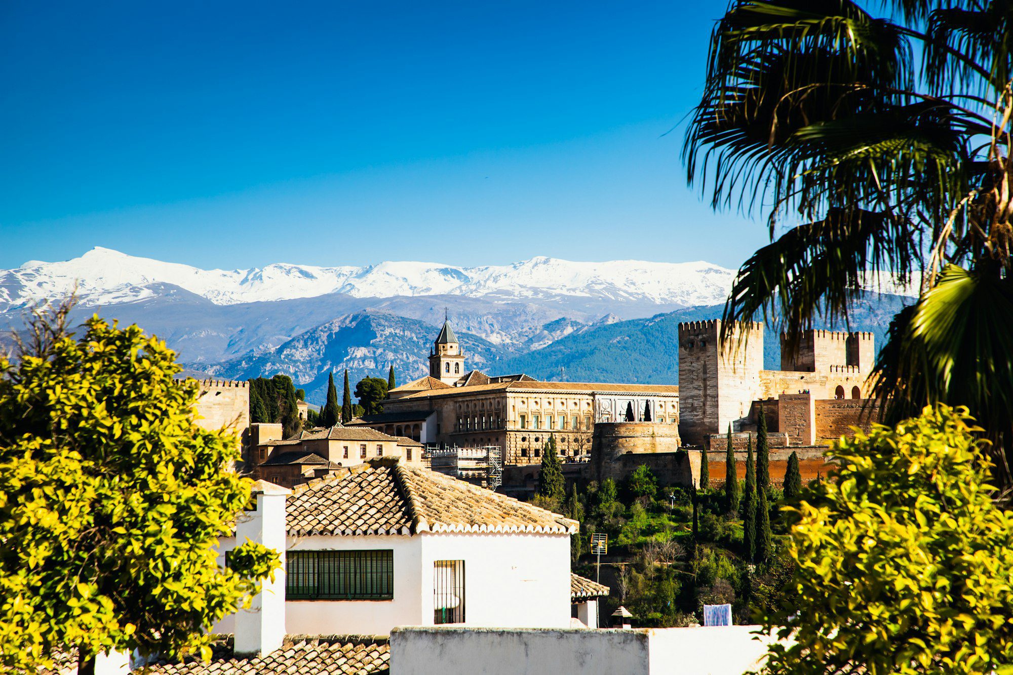 ancient arabic fortress alhambra granada spain